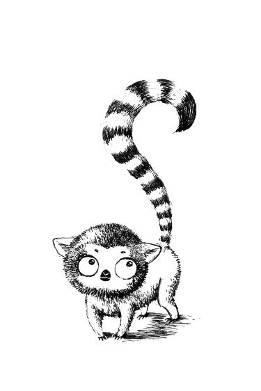 375x562 Lemur Drawing - Lemur Drawing