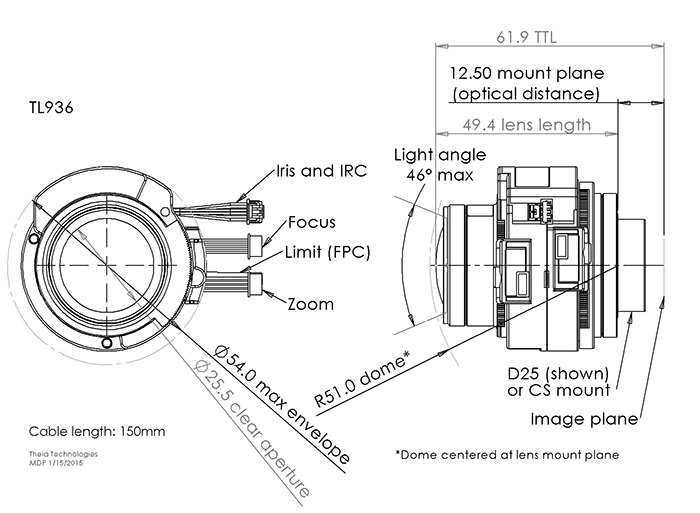 700x513 theia technologies security camera lens drawing - Lens Drawing