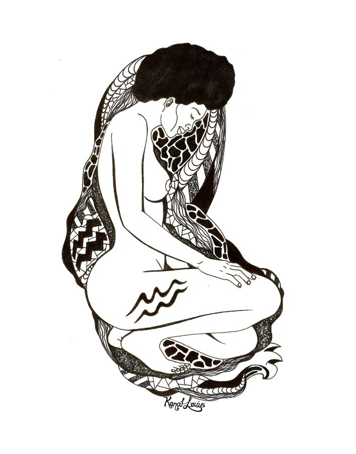 707x900 aquarius leo drawings - Leo Drawings