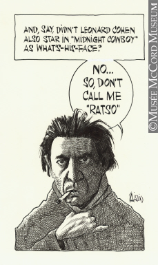 229x385 Leonard Cohen Drawing, Cartoon Aislin - Leonard Cohen Drawings