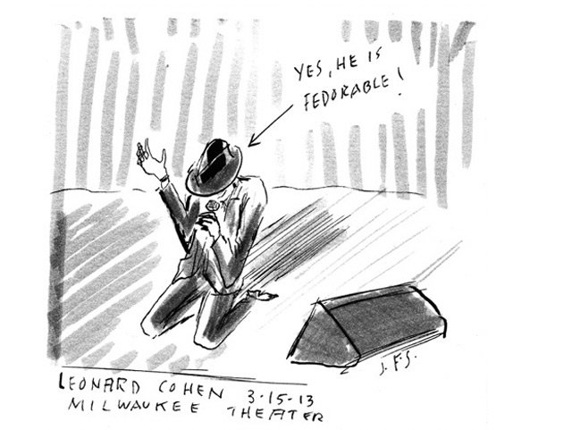 640x481 Hallelujah, Leonard, I'm Your Man! - Leonard Cohen Drawings
