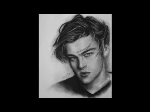 480x360 drawing young leonardo dicaprio charcoal - Leonardo Dicaprio Drawing