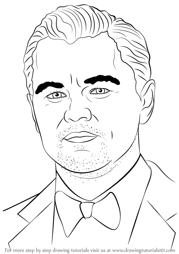 598x844 learn how to draw leonardo dicaprio - Leonardo Dicaprio Drawing