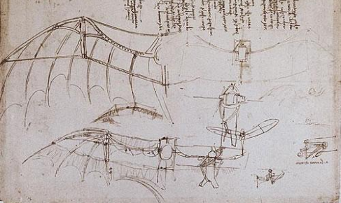 487x290 drawings of leonardo da vinci studies for an human powered - Leonardo Drawings
