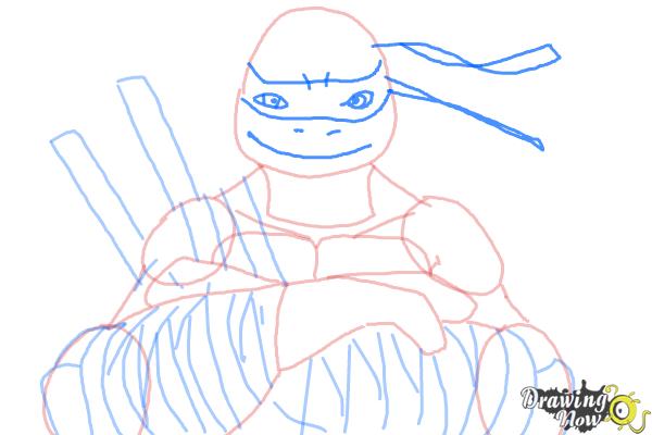 600x400 how to draw leonardo from teenage mutant ninja turtles tmnt - Leonardo Ninja Turtle Drawing