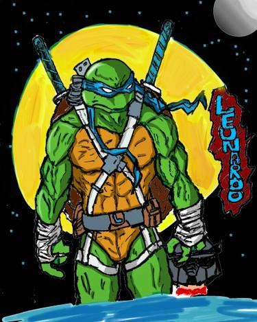 375x469 leonardo - Leonardo Ninja Turtle Drawing