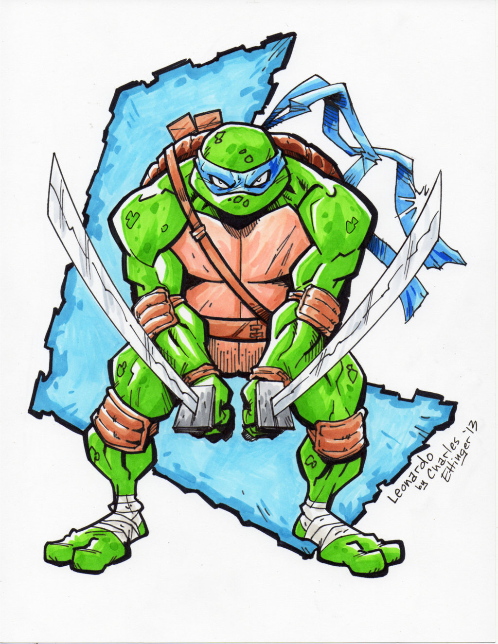 1024x1325 Teenage Mutant Ninja Turtles Leonardo Drawing - Leonardo Ninja Turtle Drawing