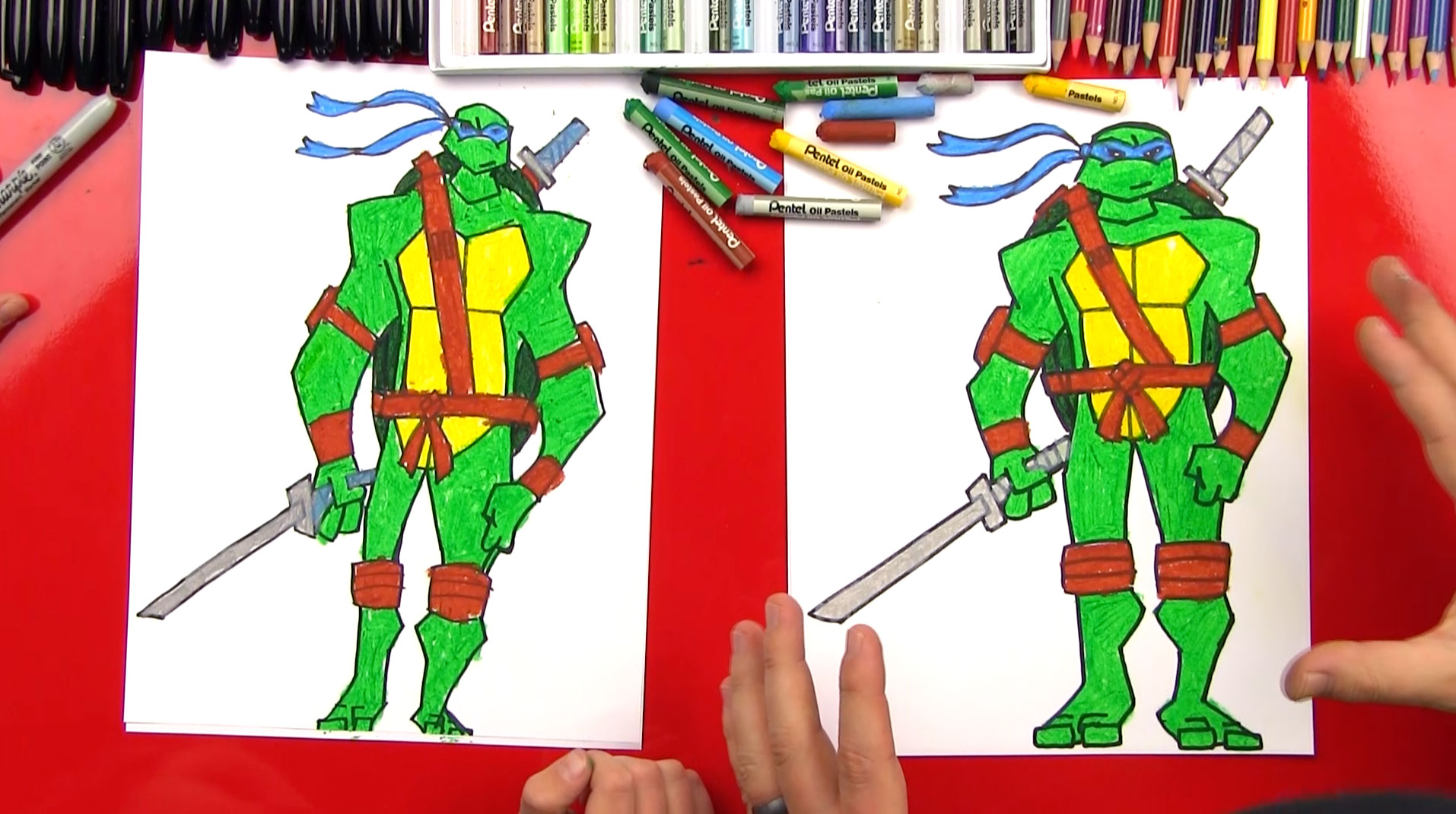 1914x1071 how to draw leonardo teenage mutant ninja turtle - Leonardo Ninja Turtle Drawing