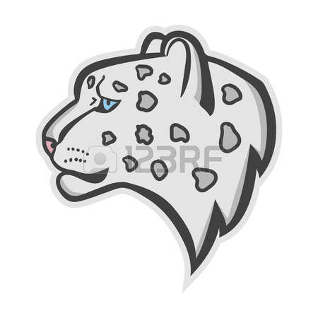 450x450 drawn snow leopard cartoon - Leopard Cartoon Drawing