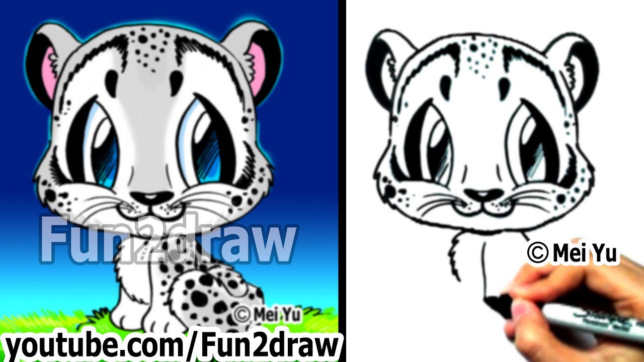 1280x720 How To Draw Animals - Leopard Cartoon Drawing
