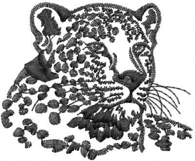 400x330 Leopard Head Embroidery Designs, Machine Embroidery Designs - Leopard Head Drawing