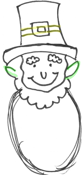 275x578 How To Draw Leprechauns With Easy Step - Leprechaun Drawing