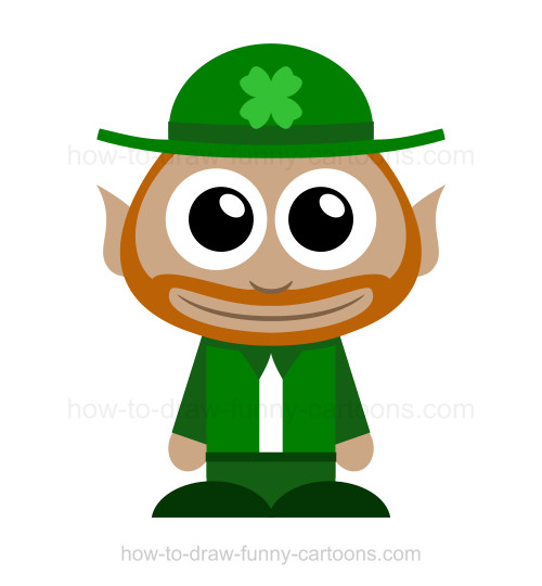 500x540 how to draw a leprechaun - Leprechaun Drawing