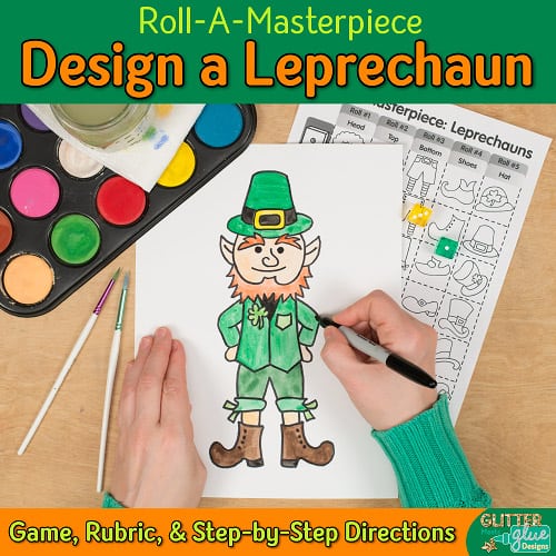 500x500 leprechaun drawing art game art resources glitter meets glue - Leprechaun Drawing