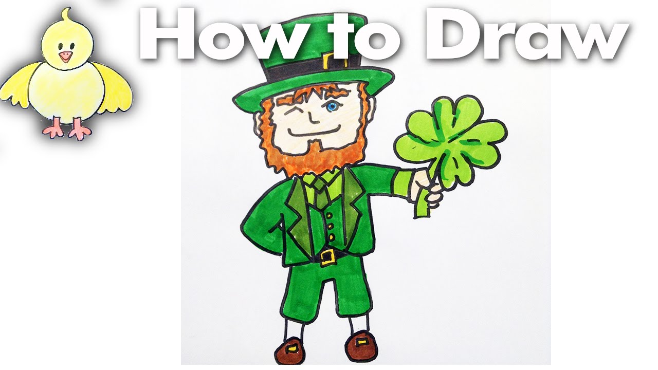 1280x720 drawing how to draw a cartoon leprechaun for saint patrick's day - Leprechaun Drawing