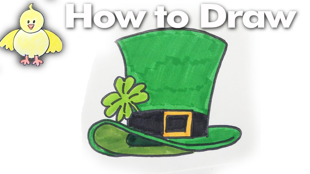 1280x720 drawinghow to draw a leprechaun hat step - Leprechaun Drawing
