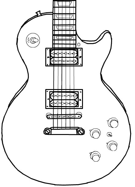 441x611 Les Paul - Les Paul Drawing