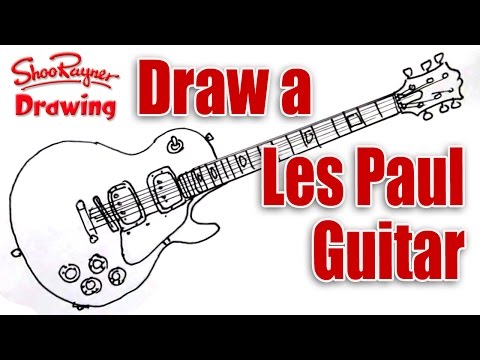 480x360 How To Draw A Les Paul Electric Guitar Shoo Rayner Author - Les Paul Guitar Drawing