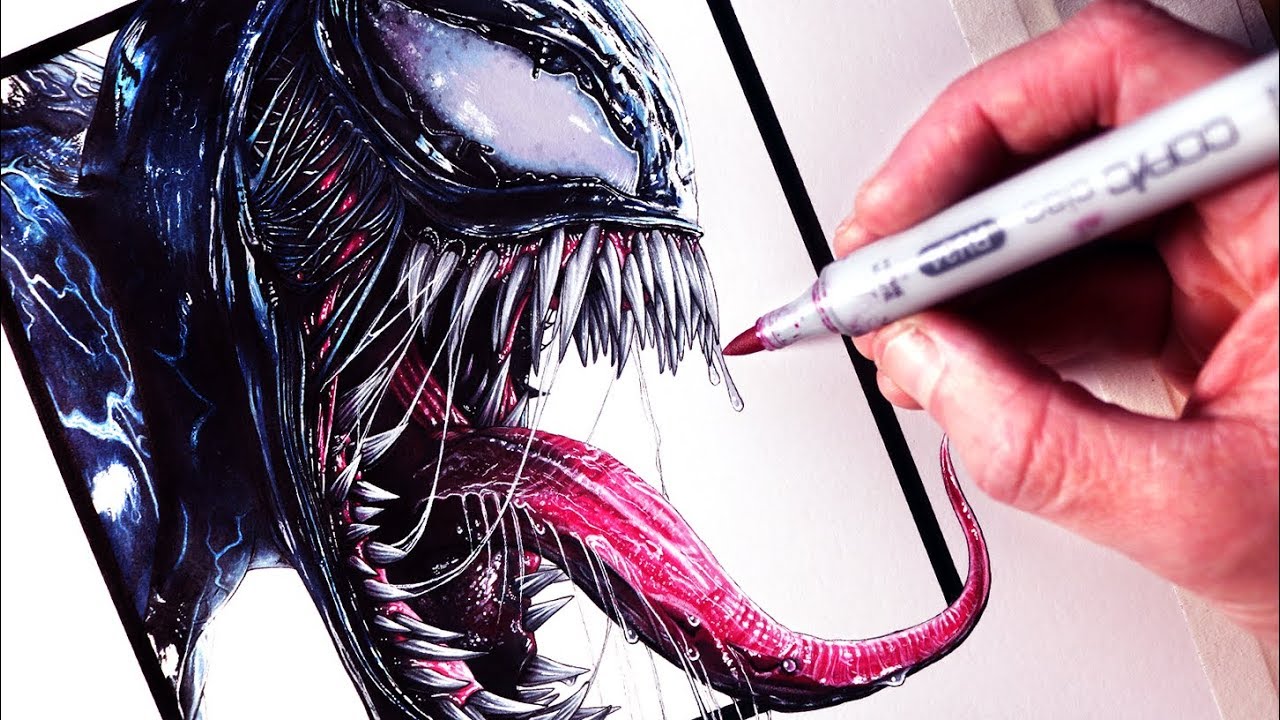 1280x720 Let's Draw Venom - Lethalchris Drawing