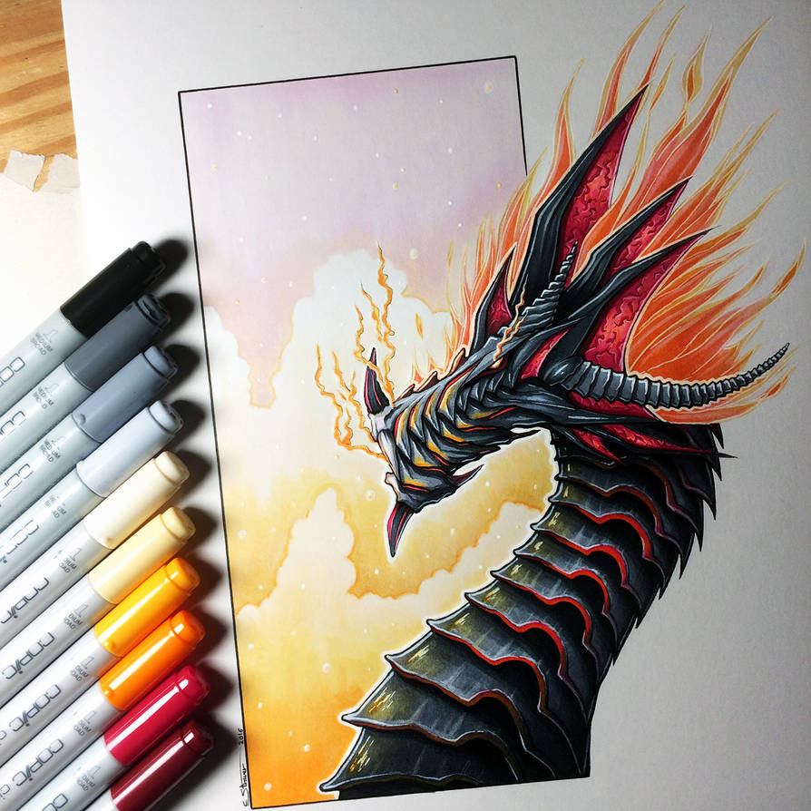 Fire Dragon Drawing - Lethalchris Drawing. 