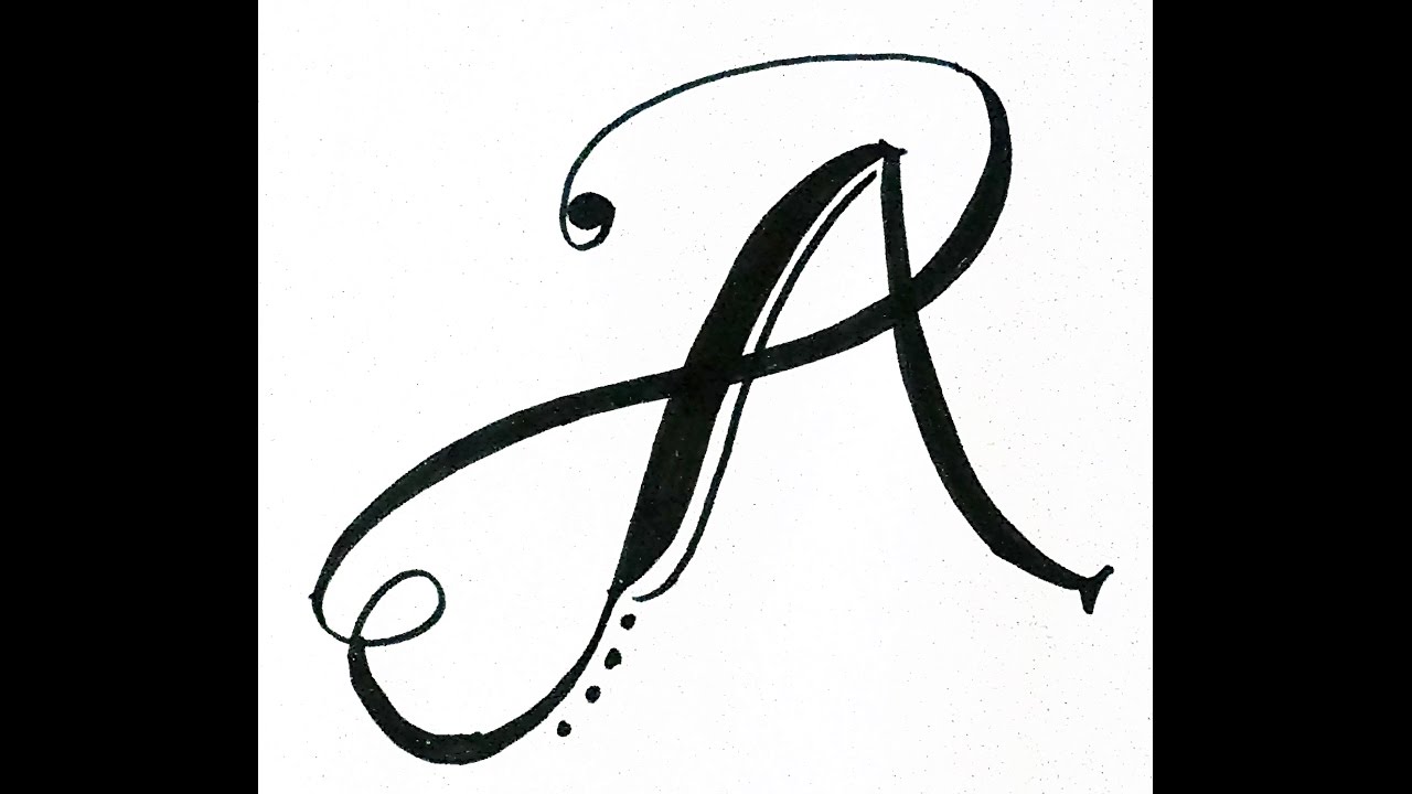 1280x720 How To Drawdesign Alphabet A In Swirled Letterfancy Letter - Letter A Drawing