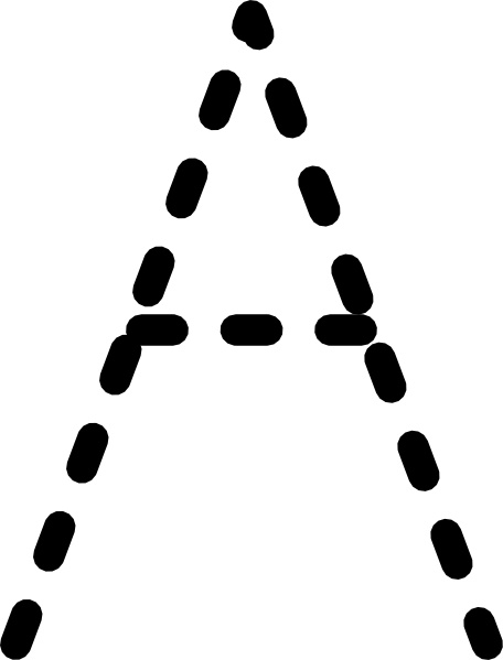 456x599 Alphabet Tracing Letter A Clip Art Free Vector In Open Office - Letter A Drawing