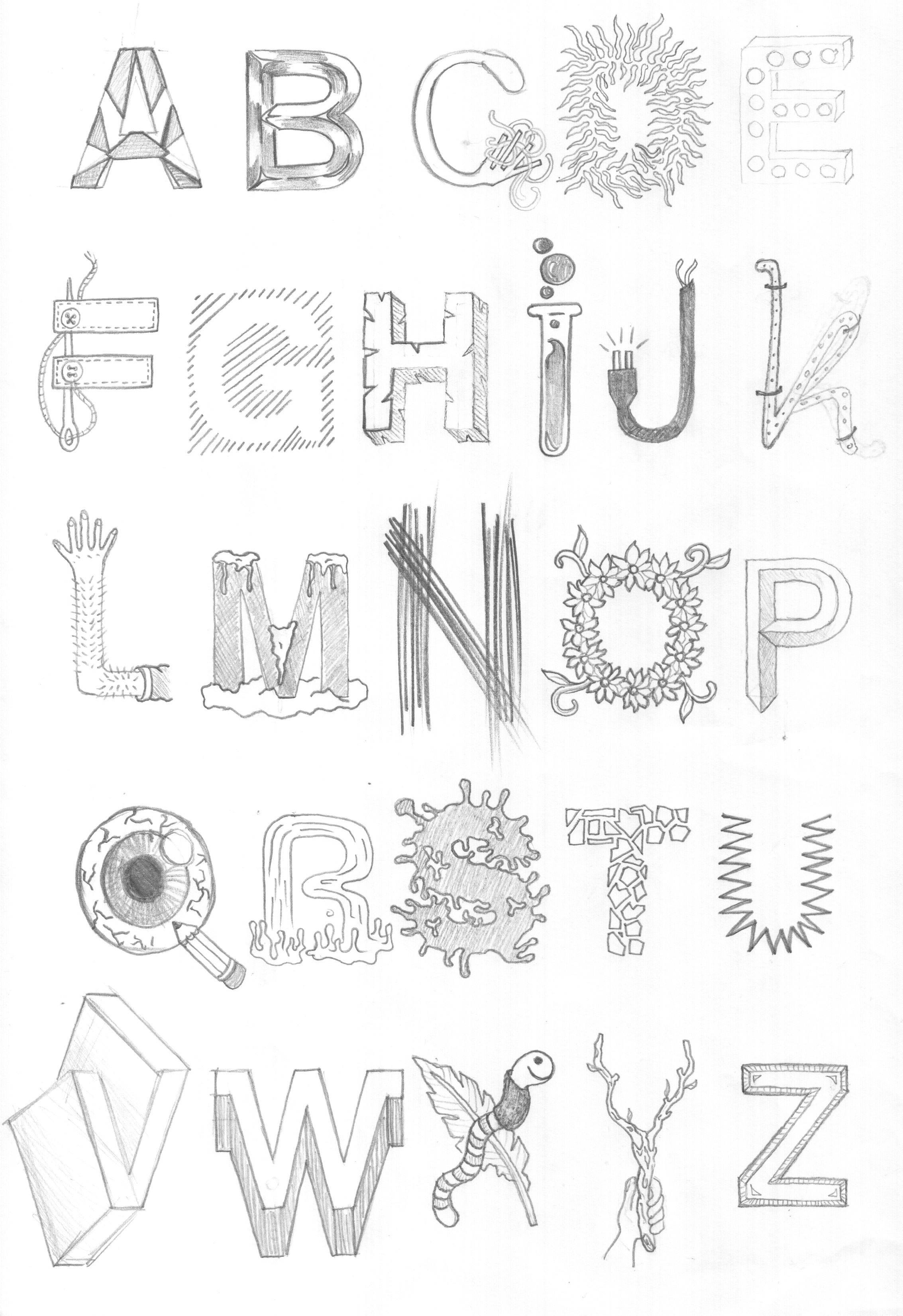 2266x3302 The Art Of Drawing Letters With Rb Resident Freshinkstain - Letter A Drawing