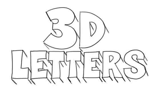 550x346 How To Draw Letters - Letter Art Drawing