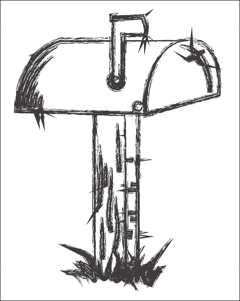 798x1000 Drawing Art Of Letterbox Royalty Free Stock Image - Letter Box Drawing