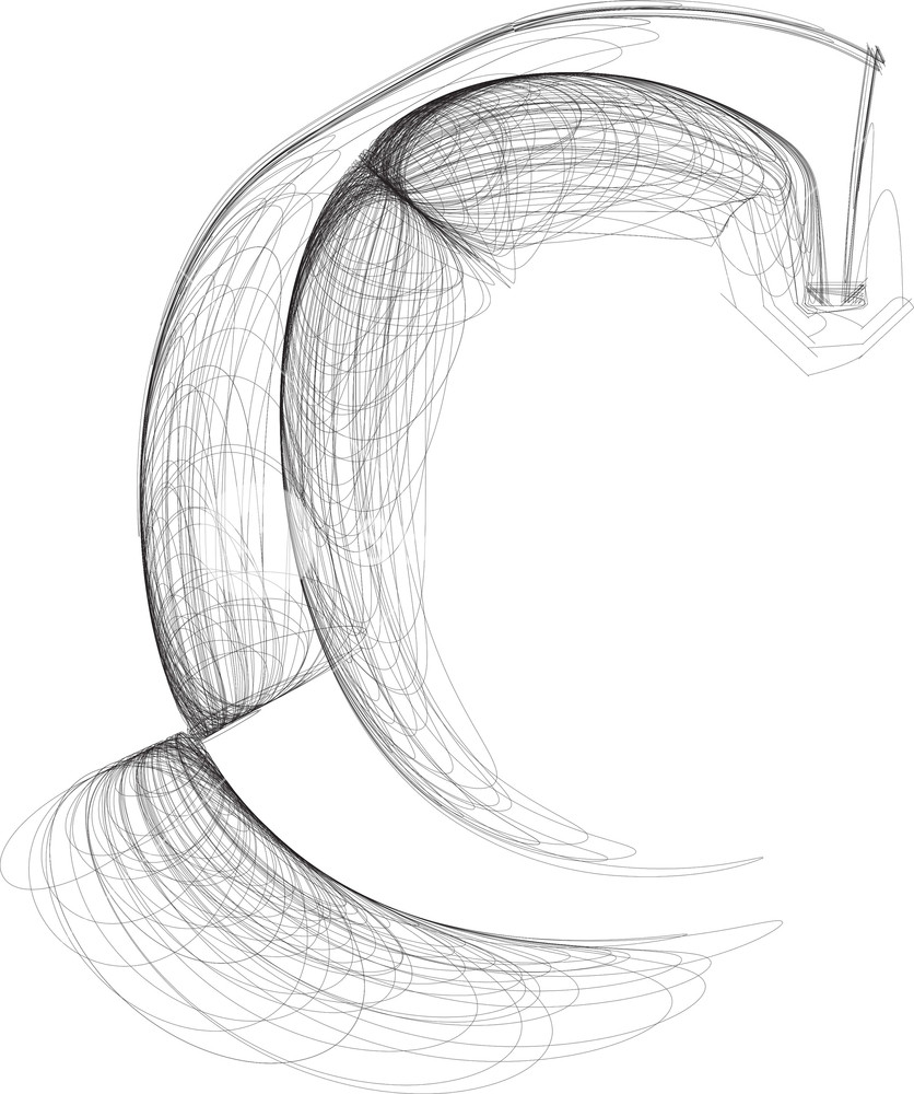 836x1000 Hand Draw Font Letter C Vector Illustration Royalty Free Stock - Letter C Drawing