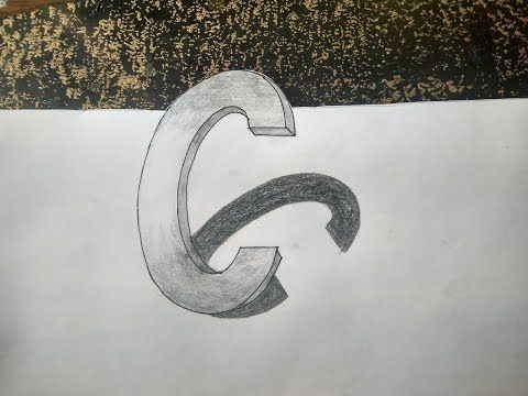 480x360 Trick Art How To Draw Letter 'c' With Pencil Lohiya Art - Letter C Drawing