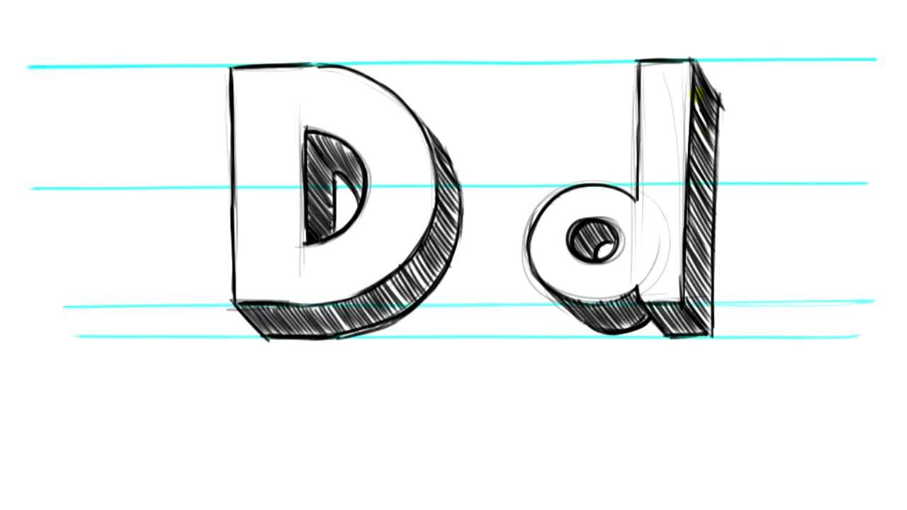 1280x720 How To Draw Letters D - Letter D Drawing