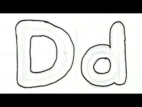 480x360 How To Draw Bubble Writing Real Easy - Letter D Drawing