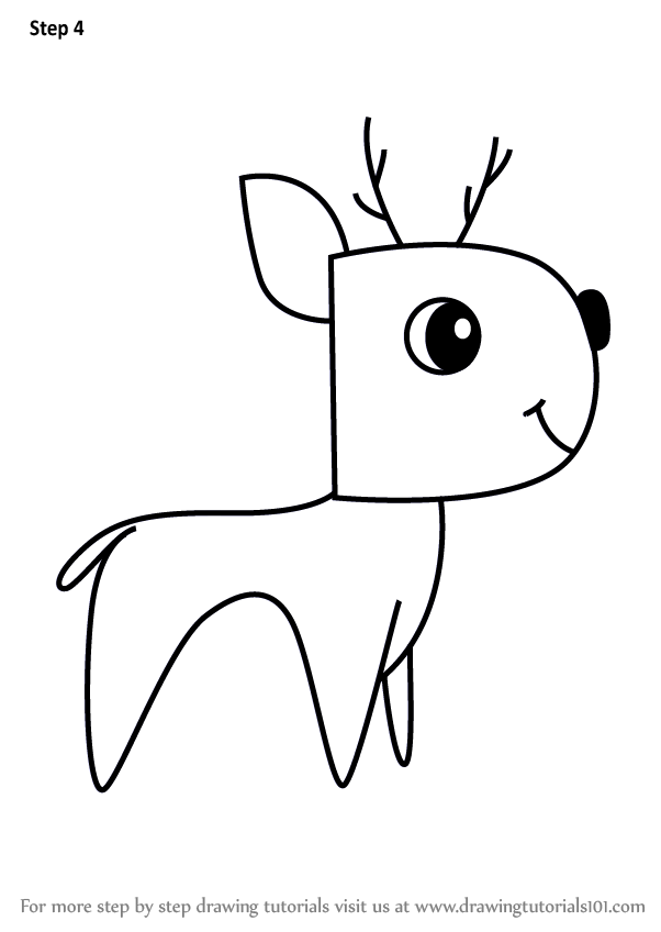 602x848 Learn How To Draw A Deer From Letter D - Letter D Drawing