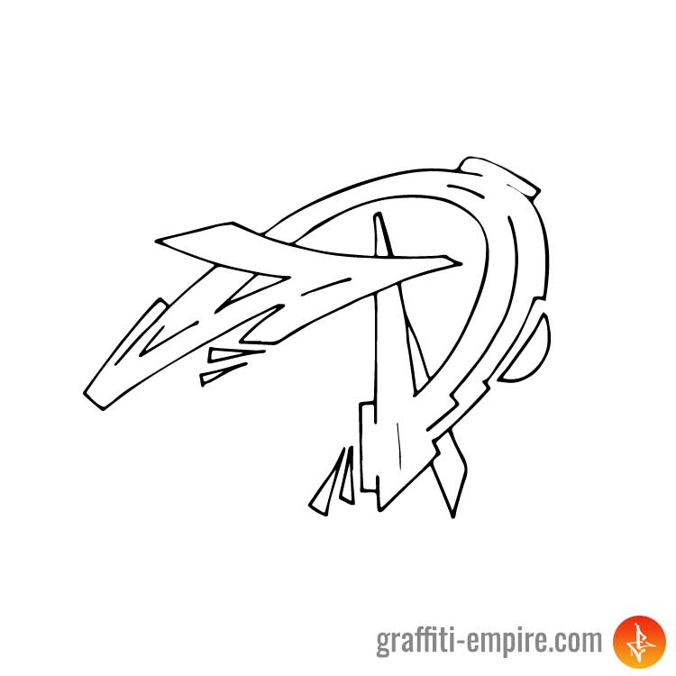 750x750 Graffiti Letter D Graffiti Empire - Letter D Drawing