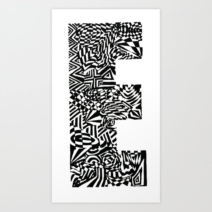 700x700 alphabet letter e impact bold abstract pattern - Letter E Drawing
