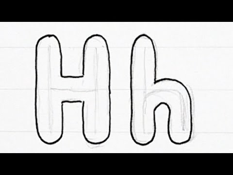 480x360 How To Draw Bubble Writing Real Easy - Letter H Drawing