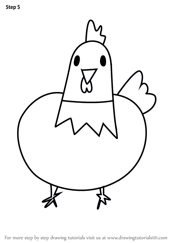 602x848 Learn How To Draw A Hen From Letter H - Letter H Drawing