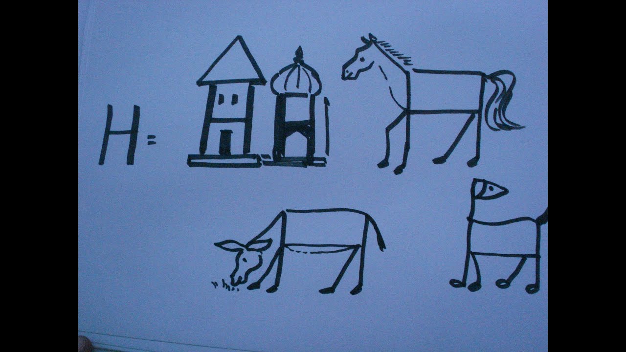 1280x720 How To Draw Different Pictures With Letter H - Letter H Drawing