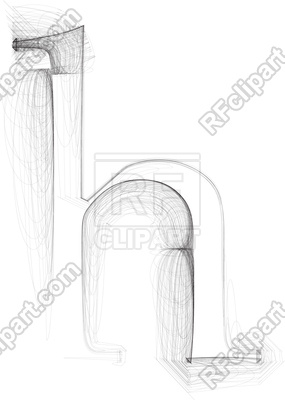 285x400 Hand Draw Font Lowercase Letter H Vector Image Of Fonts Type - Letter H Drawing