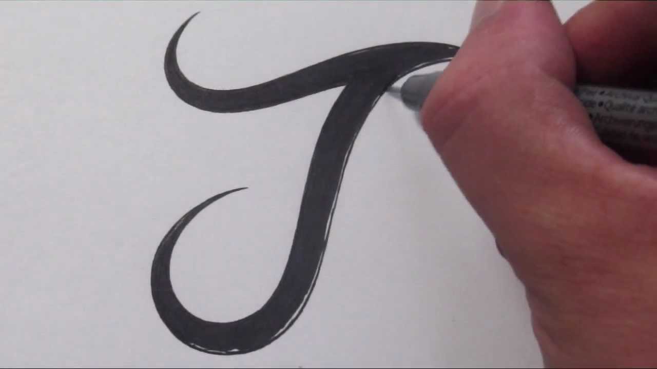1280x720 How To Draw A Simple Tribal Letter J - Letter J Drawing