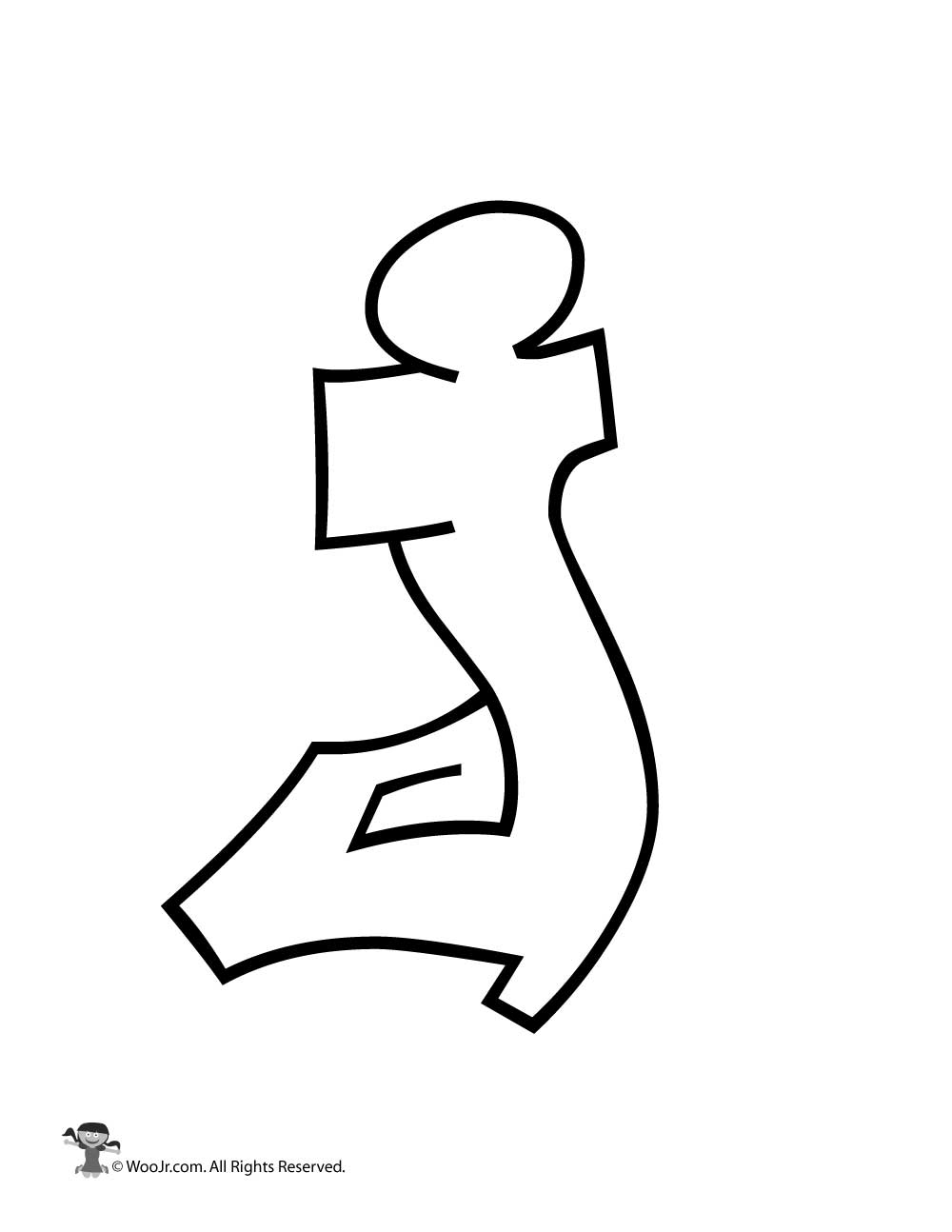 1000x1294 how to draw a bubble lowercase letter j - Letter J Drawing