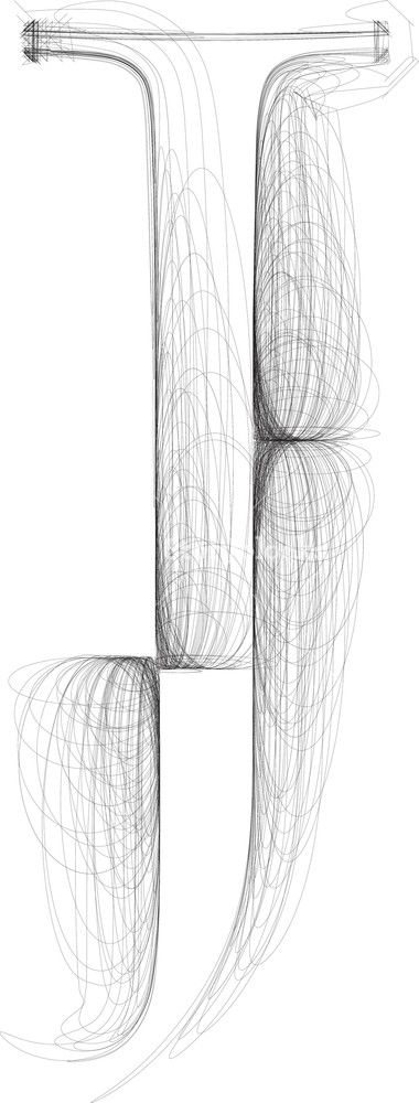 380x1000 Hand Draw Font Letter J Vector Illustration Royalty Free Stock - Letter J Drawing