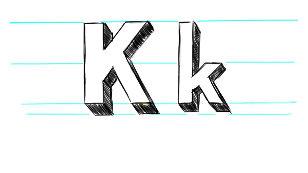1280x720 How To Draw Letters K - Letter K Drawing