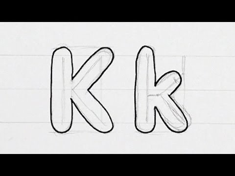 480x360 How To Draw Bubble Writing Real Easy - Letter K Drawing