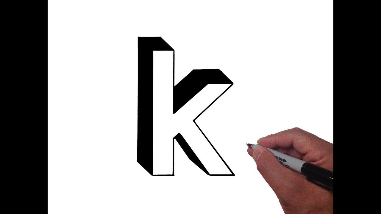 1280x720 How To Draw Letter K In Lowercase - Letter K Drawing