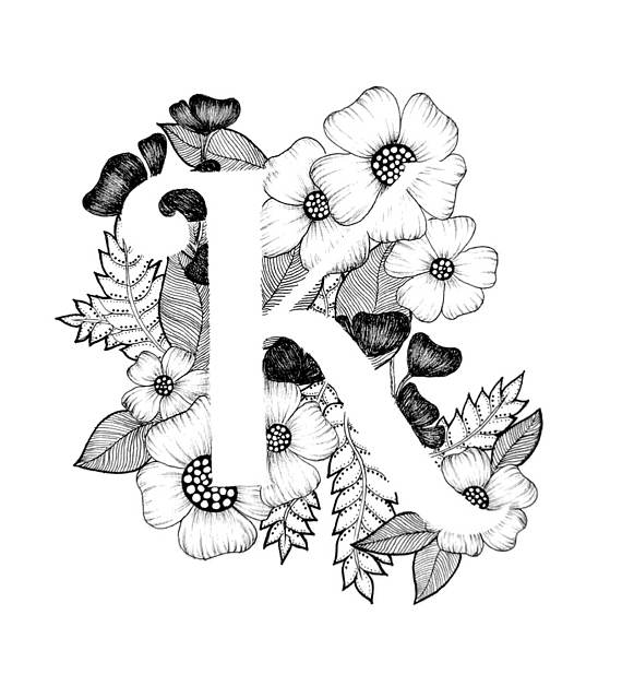 570x628 Letter K Print - Letter K Drawing