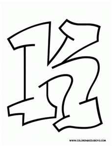 229x297 art gallery graffiti alphabet letter k sketches design stencils - Letter K Drawing