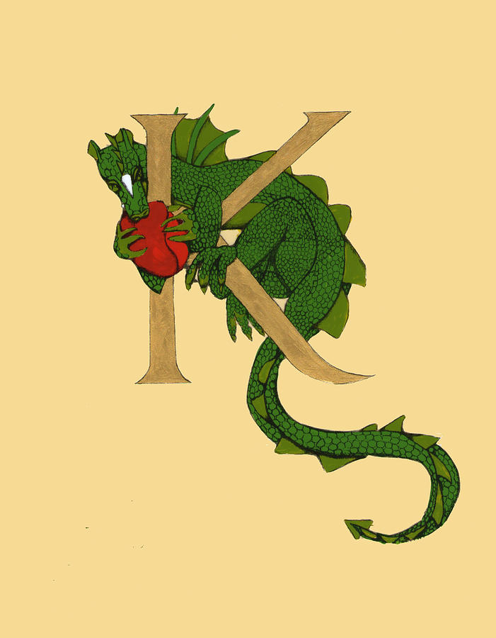 701x900 Dragon Letter K Drawing - Letter K Drawing