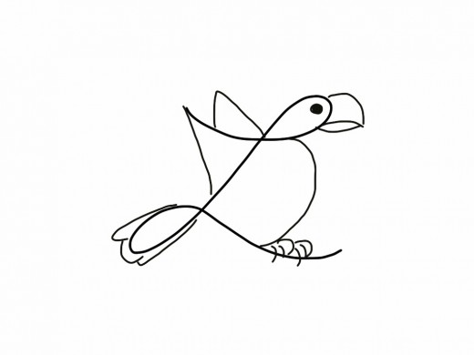 520x390 how to turn a cursive l into a bird drawing hubpages - Letter L Drawing
